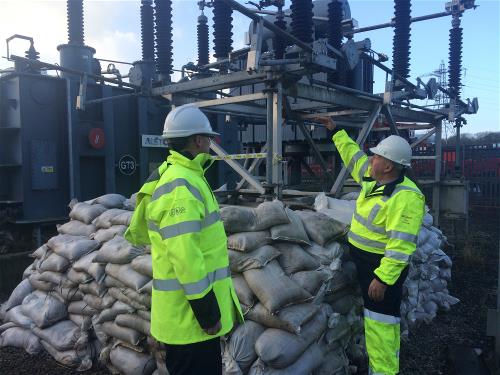 David Morris MP onsite with an ENW engineer