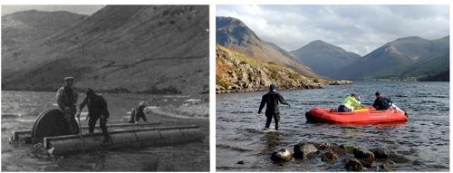 Wasdale head in 1977 and today