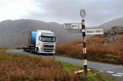 Truck driving to Wasdale Head