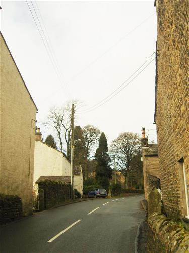 Road in Alston with overhead power lines