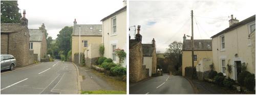 View of a town in the North Pennines with and without overhead power lines