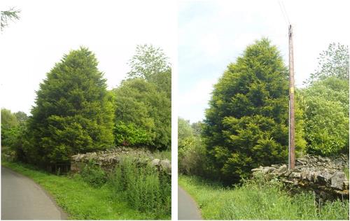 North Pennines scenery with and without overhead power lines