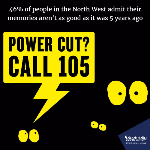 Power cut? Call 105 advert